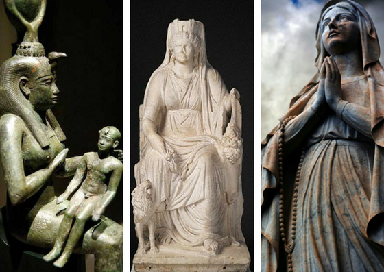 Foto: Isis, Rhea y Virgen María, origen del Día de la Madre
