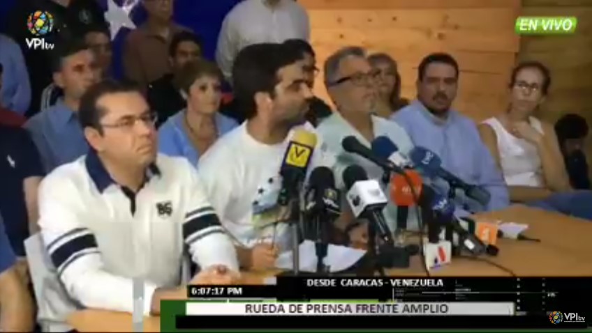 Frente Amplio Venezuela insta a Falcón y Bertucci a desconocer los resultados del proceso de este #20May