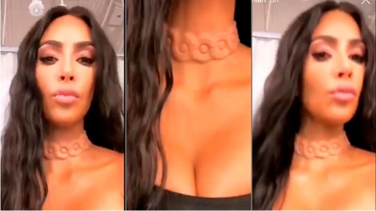 Kim Kardashian revolucionó las redes al lucir un escalofriante collar alienígena (Foto)