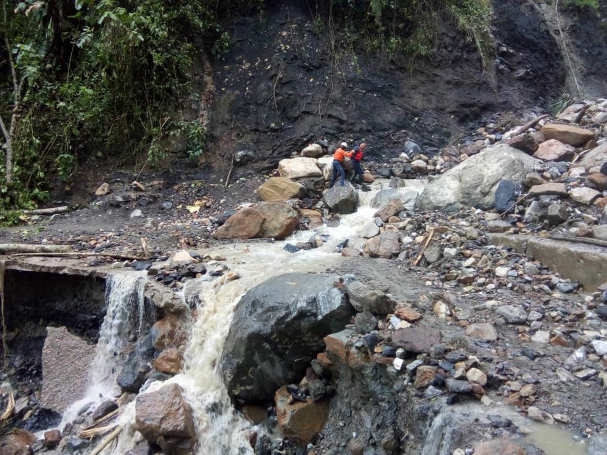 Más de 1.000 familias incomunicadas por fuertes lluvias en Táchira