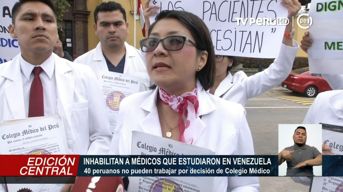 Colegio de Médicos de Perú inhabilita a 40 médicos que estudiaron en Venezuela