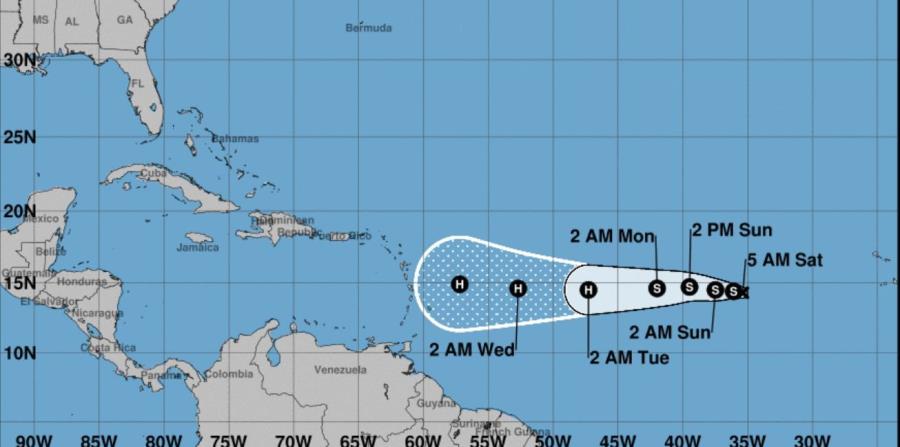 Novena depresión en el Atlántico se convierte en tormenta tropical Isaac