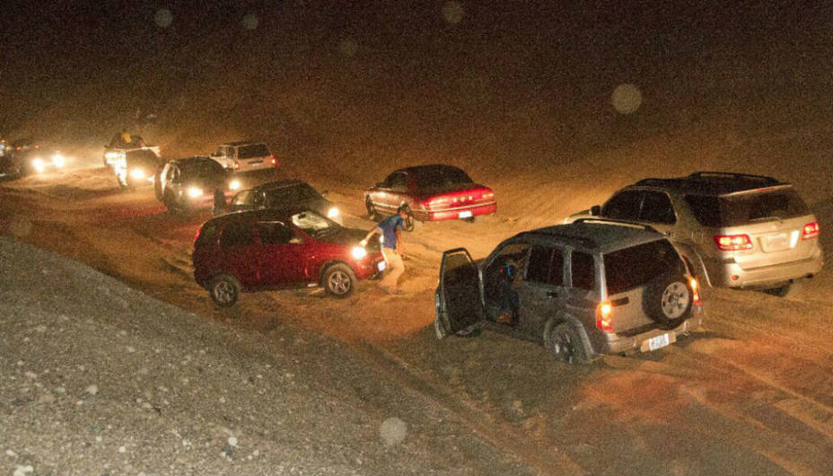 Arenas de los médanos de Coro incomunicaron la carretera Coro-Punto Fijo