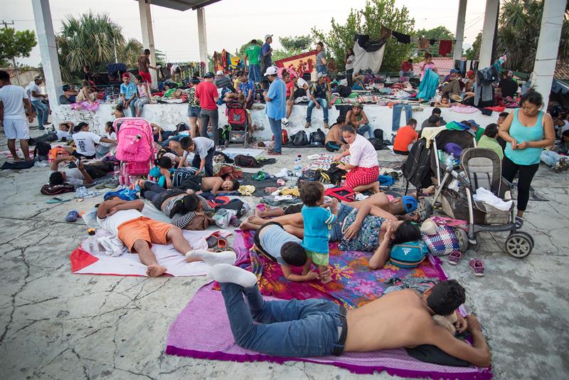 Caravana de migrantes llega a estado mexicano de Oaxaca