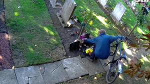 El misterio sobre ladrón de flores en un cementerio fue resuelto con una cámara oculta