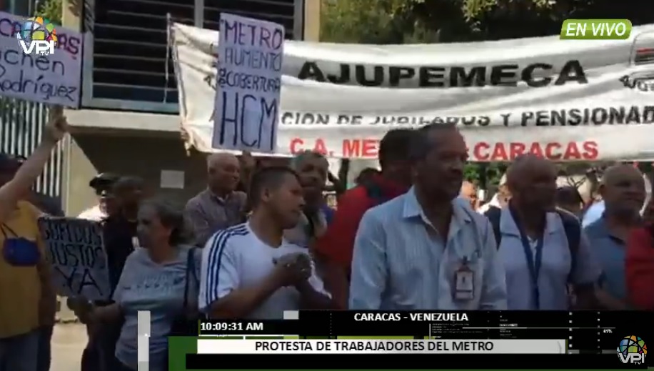 Trabajadores del Metro de Caracas protestan por reivindicaciones laborales #6Nov