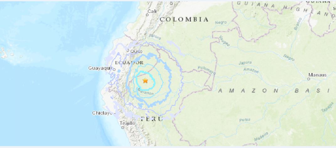 Un sismo de magnitud 5.8 se registró al norte Perú sin causar daños
