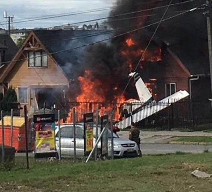 Seis muertos tras caer una avioneta sobre una casa en Chile
