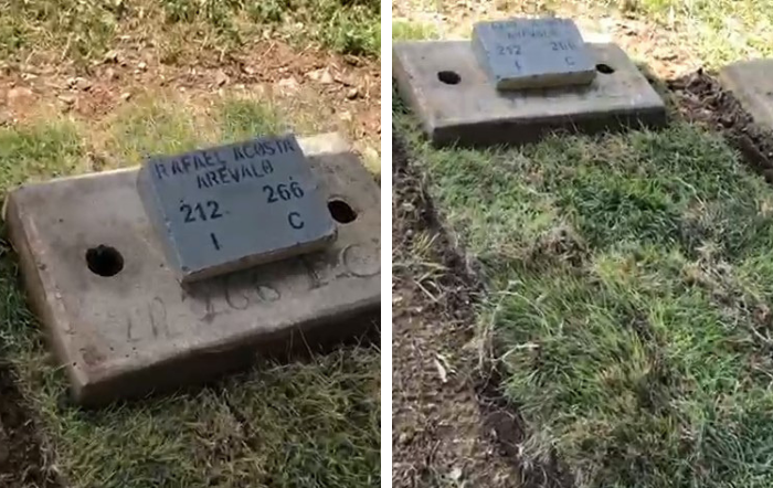 EN VIDEO: Esta es la lápida donde estarían los restos del capitán Acosta Arevalo