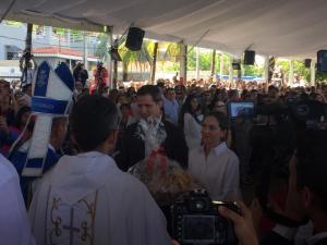 Juan Guaidó y Fabiana Rosales entregaron ofrendas a la Virgen del Valle #8Sep (VIDEO)