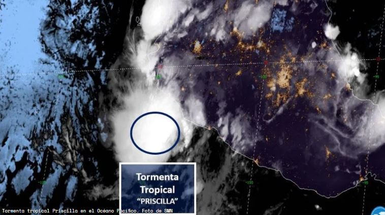 Se forma tormenta tropical Priscilla y se dirige a costas mexicanas