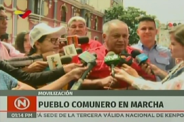 A Diosdado se le acabaron los viáticos y se llegó a la concentración de las comunas en Caracas (Video)