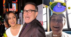 La hija de Robin Williams probó famoso filtro de Disney en Instagram… y le salió un personaje interpretado por su padre (VIDEO)