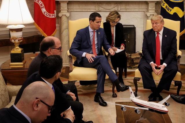 Presidente (e) de Venezuela @jguaido sostuvo encuentro con su homólogo estadounidense @realdonaldtrump en la Oficina Oval de La Casa Blanca.