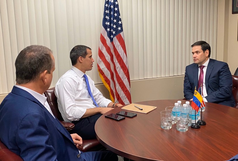 Guaidó sostuvo una productiva reunión a puerta cerrada con Marco Rubio (Fotos y Video)