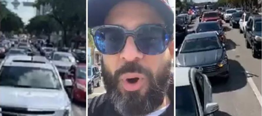 Miami fue el escenario de protestas en autos al grito de “Viva Cuba Libre”