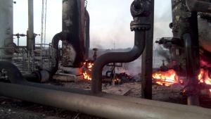 En imágenes: Así quedó la planta de Pdvsa Gas “El Carito” tras el incendio este #20Mar