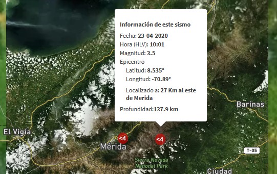 Sismo de magnitud 3.5 en Mérida