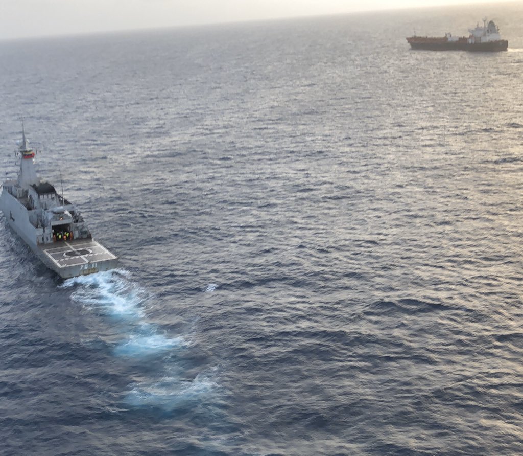 Quinto buque iraní llegó a aguas territoriales de Venezuela