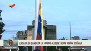 Con la izada de la bandera, el régimen inicia actos conmemorativos al 237 aniversario del natalicio de Simón Bolívar #24Jul (FOTOS)