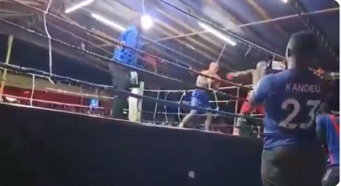 Caos en África: Intentó detener la pelea para ayudar a su boxeador y desató una batalla campal (Video)