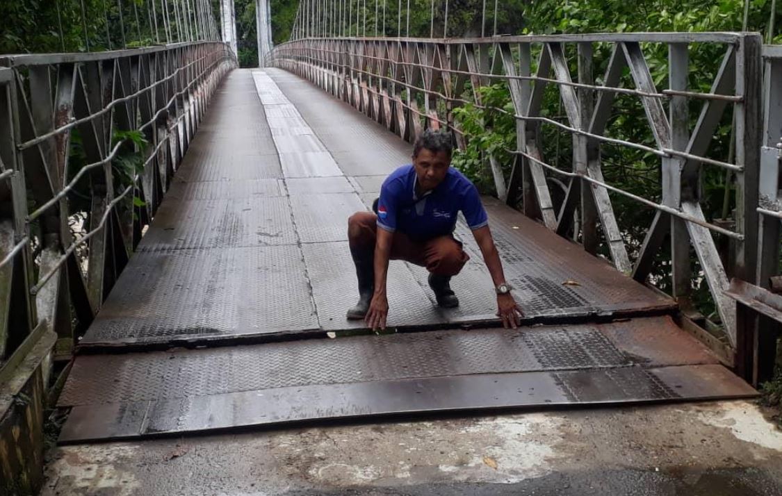 Alertaron que los daños del puente Uribante en Táchira son un riesgo para la comunidad (Fotos)