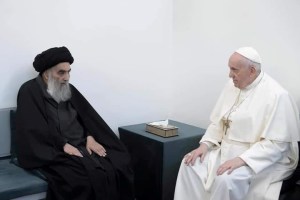 Ayatolá Ali al-Sistani defiende ante el Papa que los cristianos de Irak vivan “en paz”