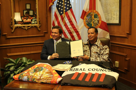 Florida Gov. RonFlorida Gov. Ron DeSantis reaches deal with Seminole Tribe to establish online sports gambling