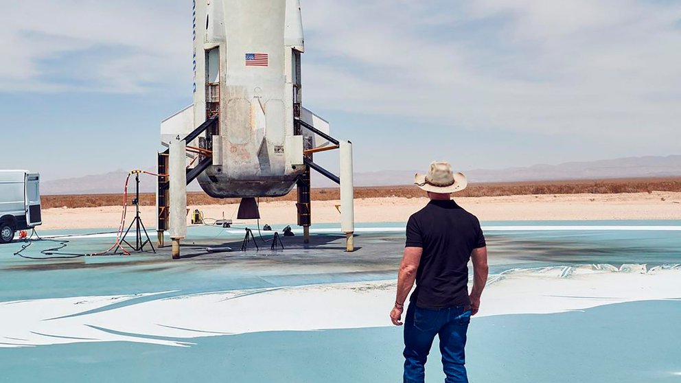 En VIDEO: La prueba de vuelo de Blue Origin, compañía de Jeff Bezos que prepara viajes espaciales