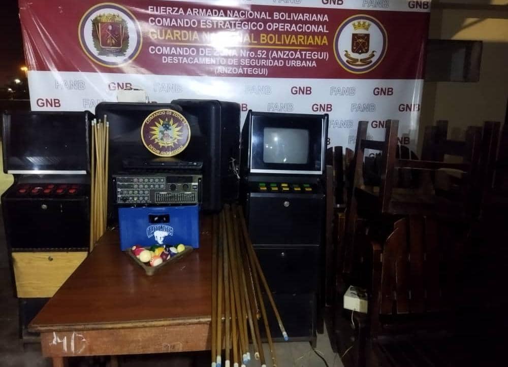 GNB desmanteló un casino clandestino en Anzoátegui (FOTO)