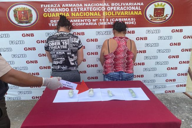 Detenidas dos mujeres que transportaban cocaína en sus partes íntimas en el Zulia