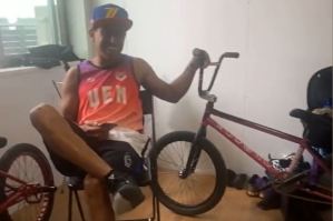 El venezolano Edy Alviarez recuperó su bicicleta, hurtada en la Villa Olímpica (Video)