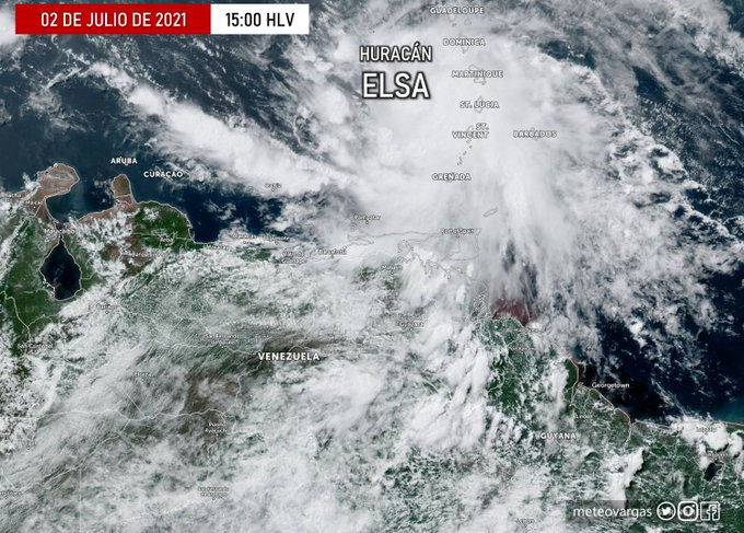 Descargas eléctricas y ráfagas de viento se darían en zonas de Venezuela por paso del huracán “Elsa”