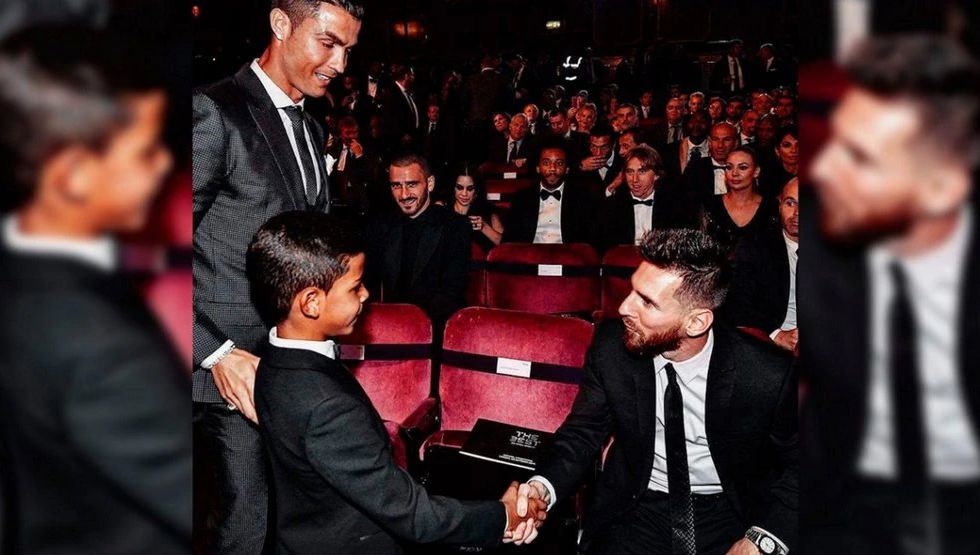 La anécdota divertida del día que el hijo de Cristiano Ronaldo conoció a Leo Messi