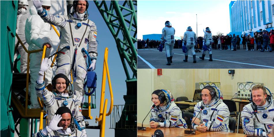 EN FOTOS: La tripulación que está en el espacio para grabar una película