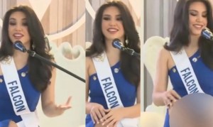 Problemas con el vestido dejan al descubierto la zona íntima de esta candidata al Miss Venezuela 2021
