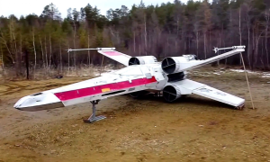 En VIDEO: Fanáticos de Star Wars construyeron alucinante caza X-Wing de tamaño real