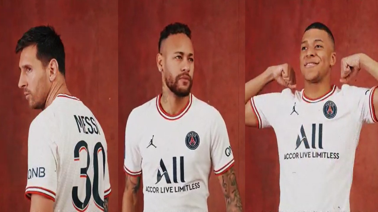 Messi, Neymar y Mbappé fueron unas de las caras en la presentación de la nueva camiseta del PSG (VIDEO)