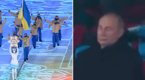 Putin “se quedó dormido” mientras que el equipo de Ucrania desfilaba en los Juegos de Invierno de Pekín (VIDEO)