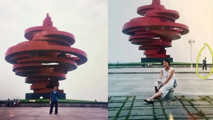 Una pareja descubrió que aparecen en la misma foto 11 años antes de conocerse