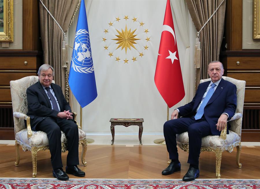 Guterres habla con Erdogan sobre Ucrania antes de reunirse en Moscú con Putin