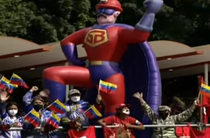 Muñeco inflable de “Súper Bigote” fue lo más parecido a Maduro que se vio en Los Próceres