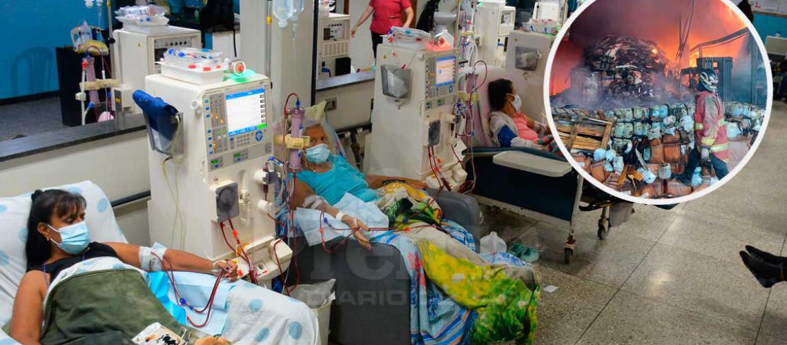 Crece la preocupación de pacientes renales por la quema de insumos en el Ivss de Carapita