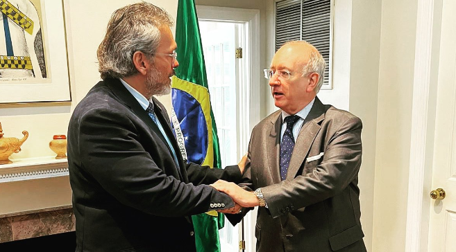Viera-Blanco abordó crisis migratoria venezolana junto al embajador de Brasil ante Canadá