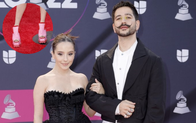 Los extravagantes zapatos de Evaluna que fueron duramente criticados en los Latin Grammy