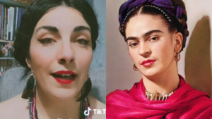 Esta tiktoker asegura que en su vida pasada fue Frida Kahlo (VIDEO)