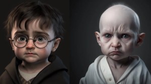 Recrearon a personajes de Harry Potter como si fueran bebés y se ven tan adorables como aterradores (FOTOS)