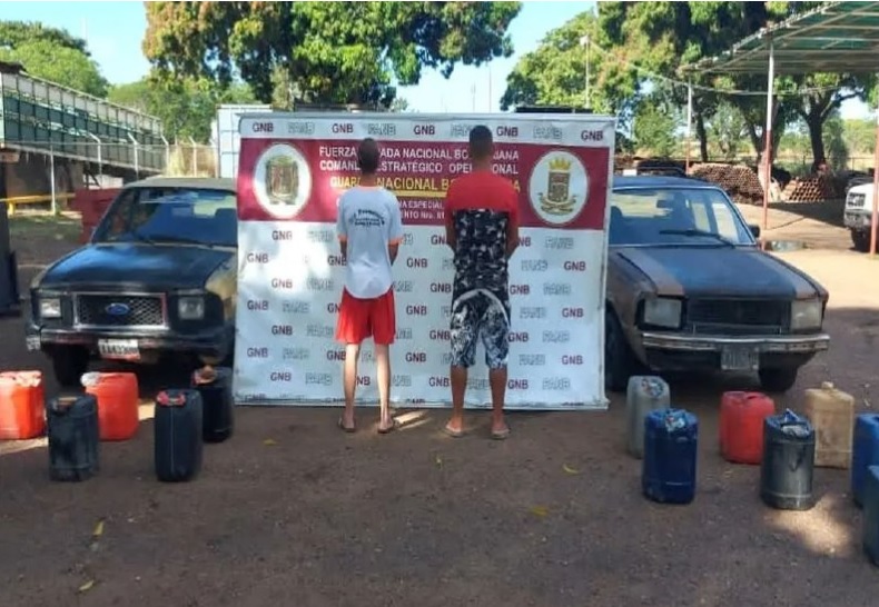 Detenidos dos sujetos por comercialización de combustible en Anzoátegui