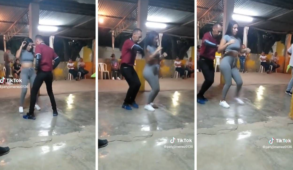 Sacó a bailar a una venezolana sin saber que ella lo dejaría mal y se robaría el show (VIDEO)