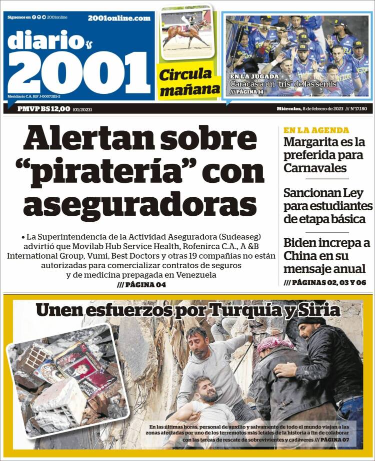 Portadas de este miércoles 8 de febrero de 2023